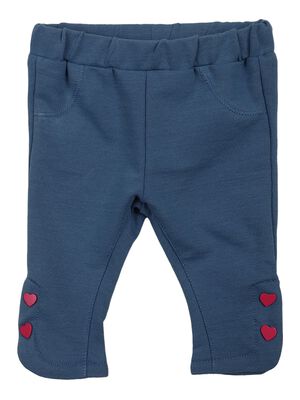 Girls Medium Light Blue Long Knitted Trouser